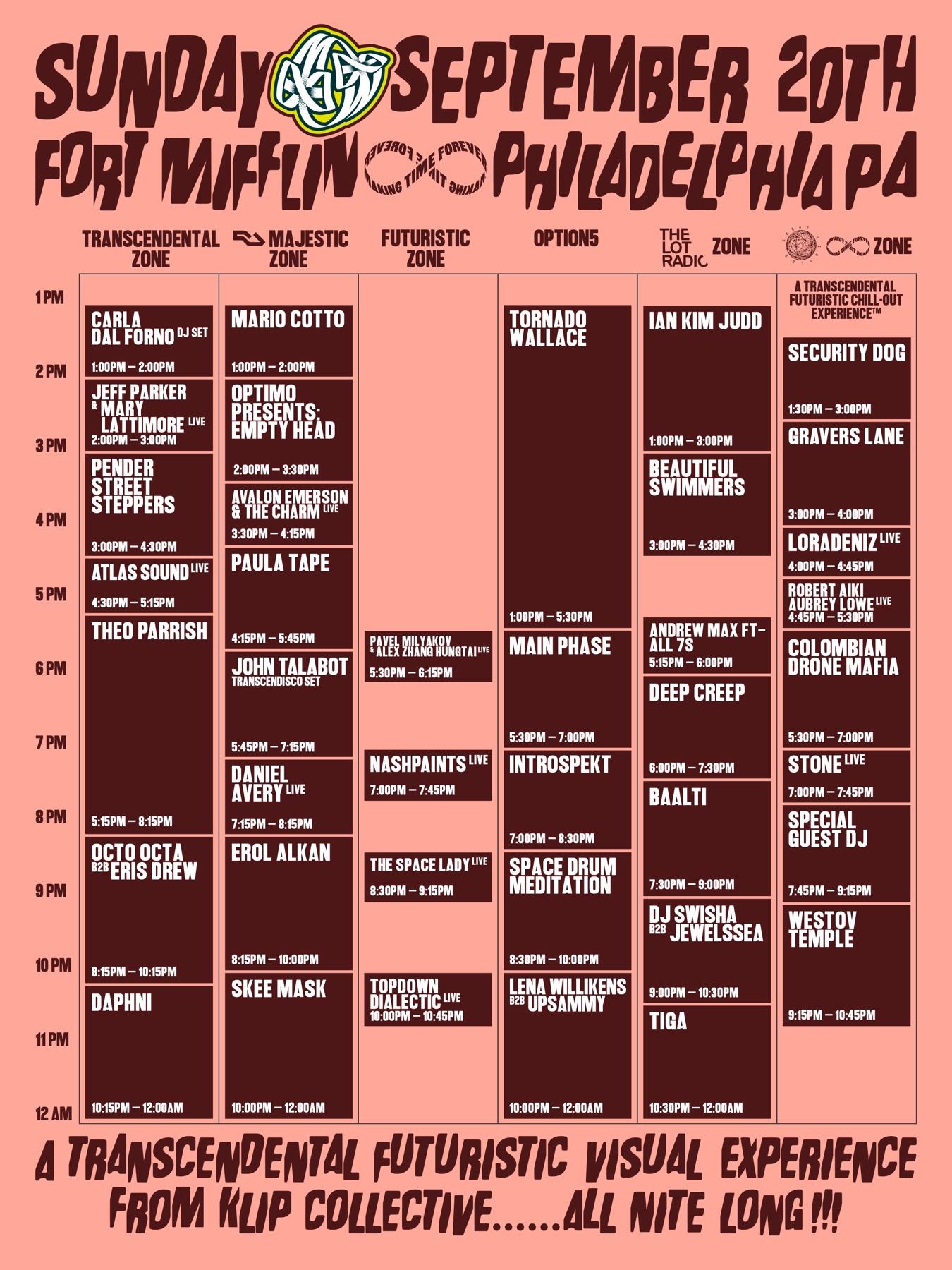 Making Time ∞ schedule — Sunday September 20th